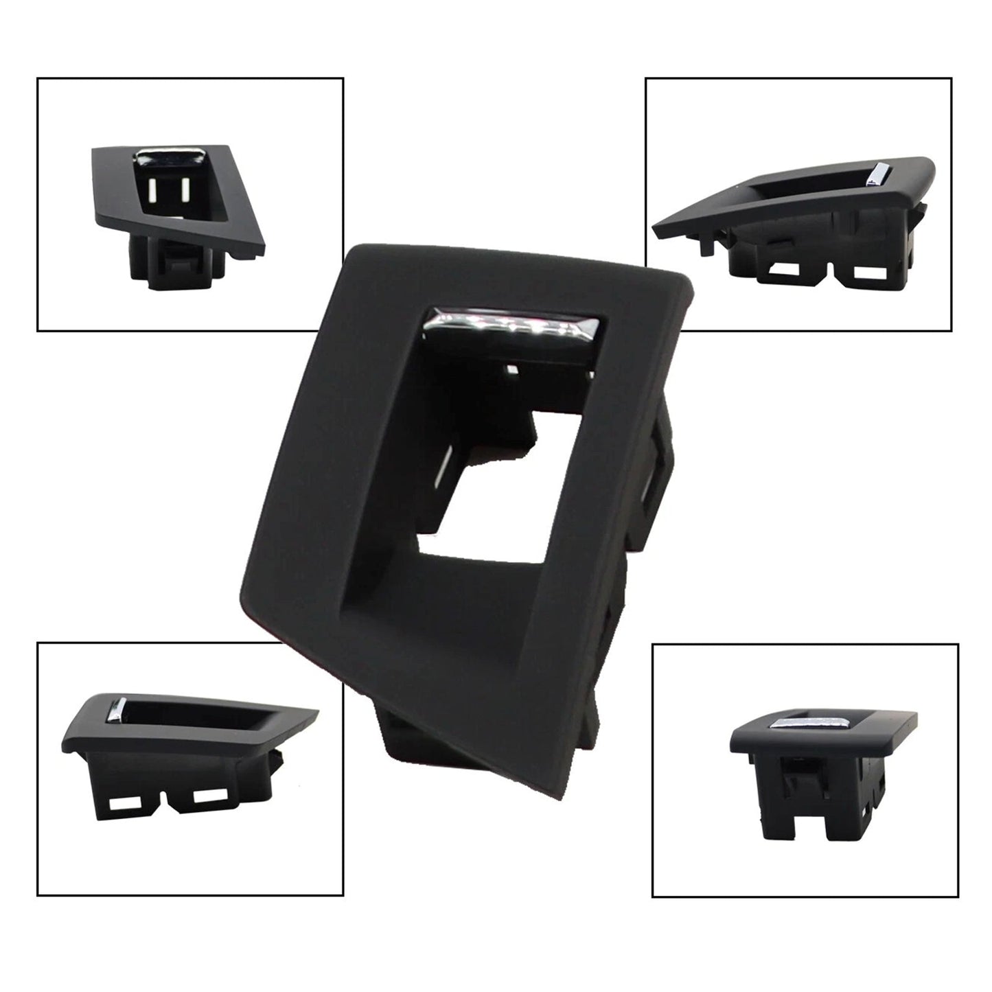 7x Black Inner Door Panel Handle Pull Trim Cover For BMW 5 Series F10 F11 10-16