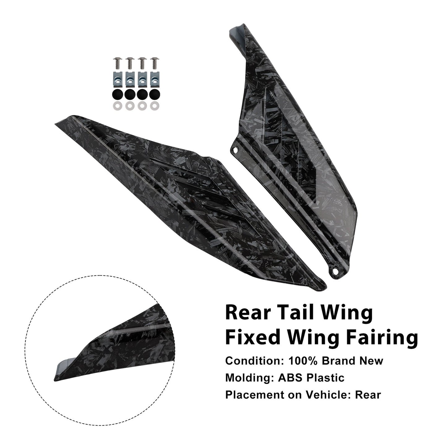 2023-2025 Kawasaki NINJA ZX-4R ZX-4RR Rear Tail Wing Fixed Wing Fairing