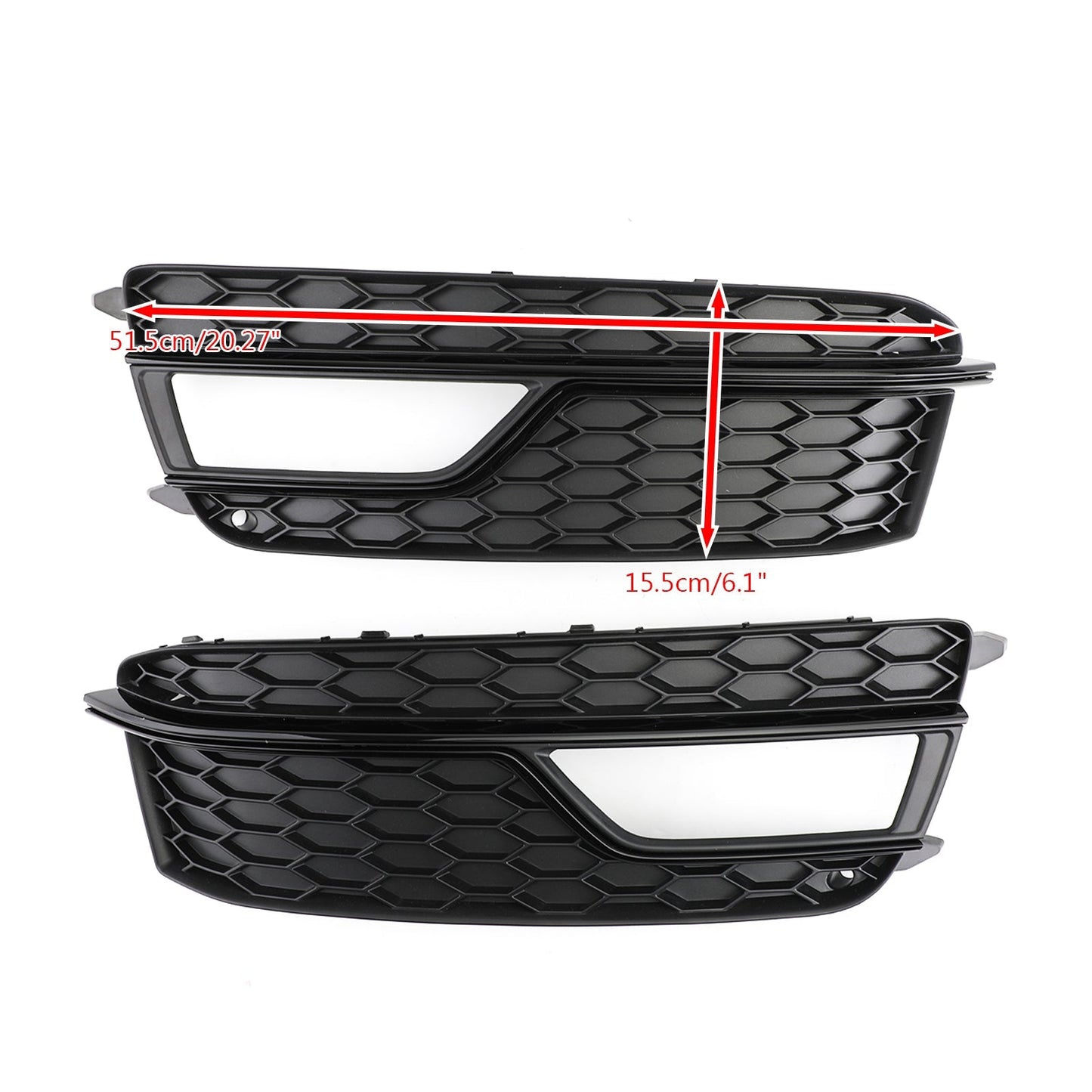 S-Line/S5 2013-2016 AUDI A5 Pair Front Fog Lamp Black Trim Car Grill