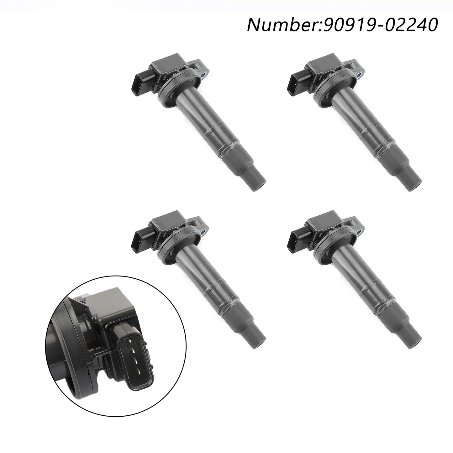 Denso 00-08 For 1.5L xA 90919-02240 xB Ignition 4X Coil Toyota Prius Echo Yaris