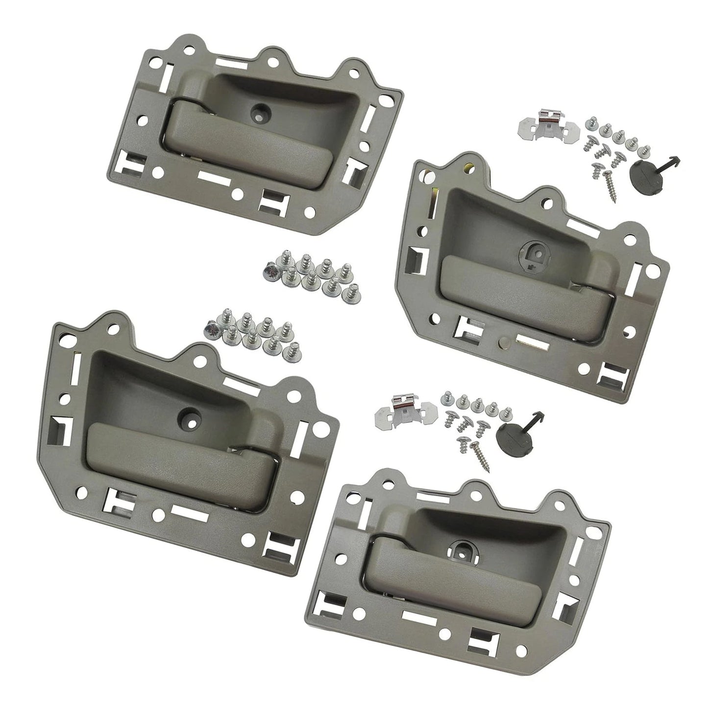 4pcs Front Rear LH&RH Inside Inner Door Handle Gray For Jeep Grand Cherokee 2005-2011