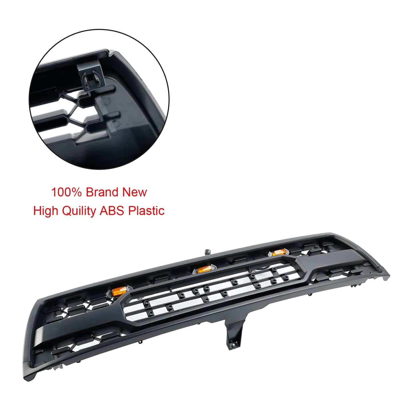 Matte Black Front Bumper Grill Grille Fit Toyota 4Runner 1996-2000 With Led