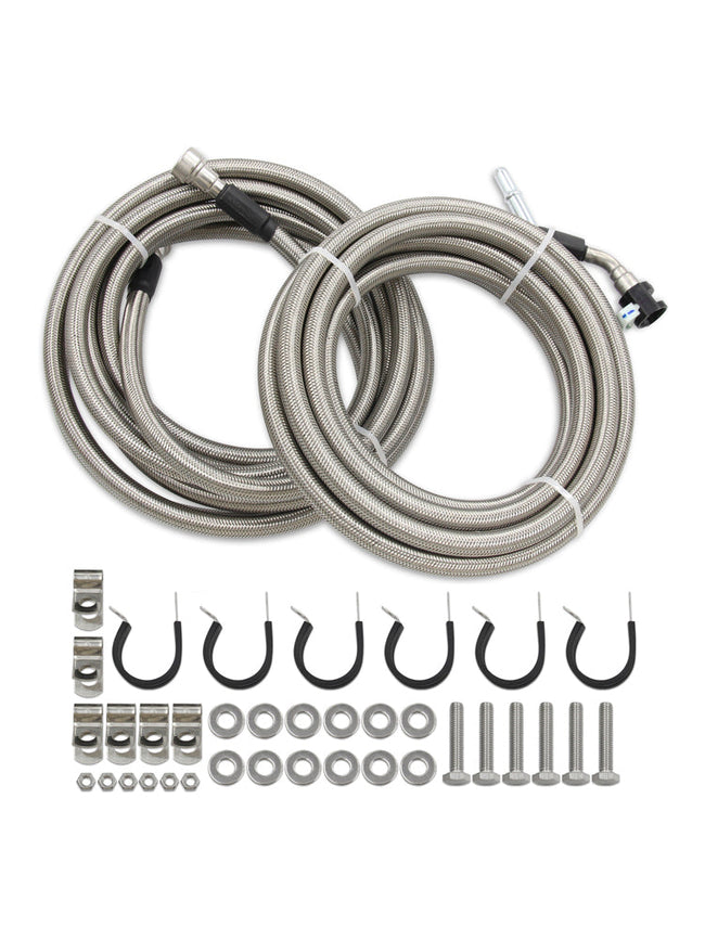 2007-2010 Pontiac G5, 2.2L l4 GAS, Stainless Steel Braided Fuel Line Kit Quick Fix QFF0015SS