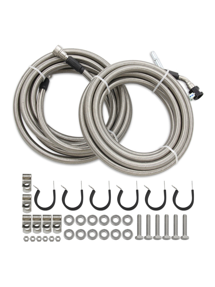 2006-2008 Chevy Cobalt, 2.4L l4 GAS, Stainless Steel Braided Fuel Line Kit Quick Fix QFF0015SS