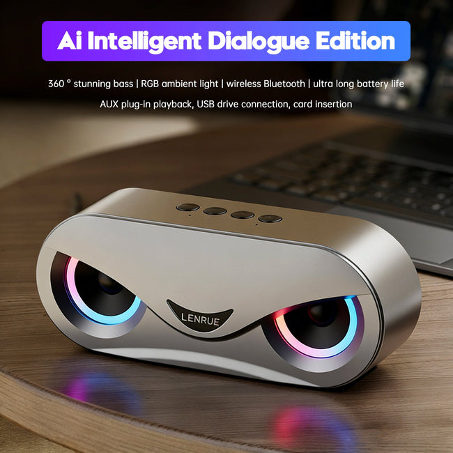 M6 Smart Wireless Bluetooth Speaker Portable Gaming Speaker Cool Breathing Light