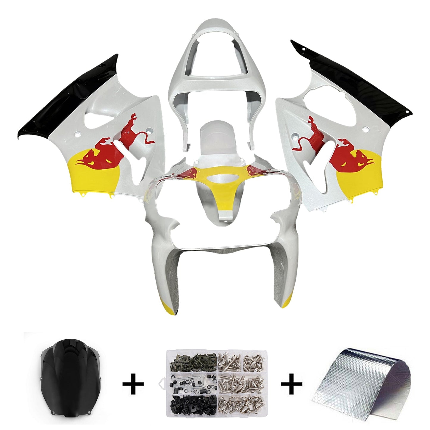 Injection Fairing Kit Bodywork For Kawasaki ZX6R 636 2000-2002 ZZR600 2005-2008