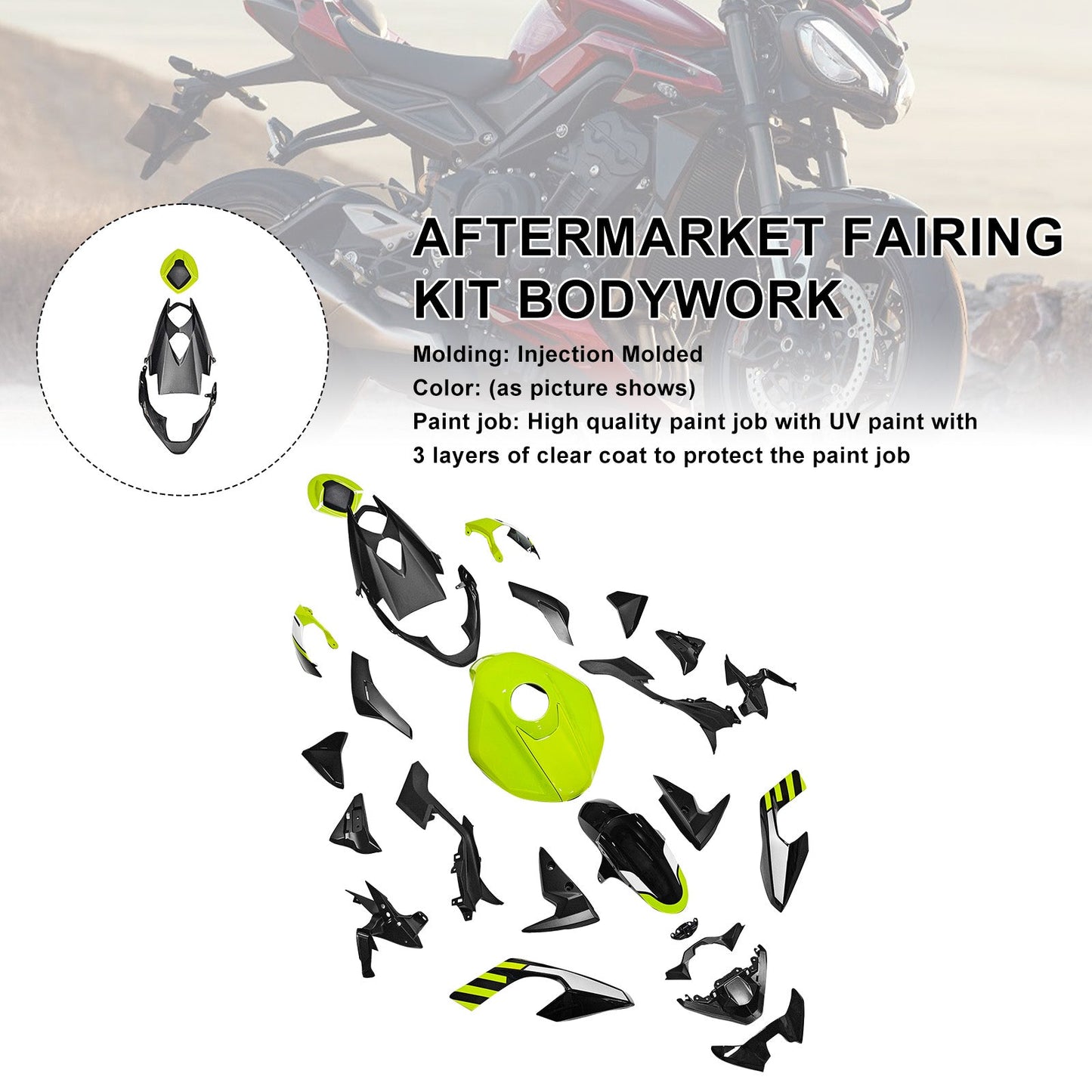 Injection Bodywork Fairing Kit for Street Triple 765 R/RS 2023-2025