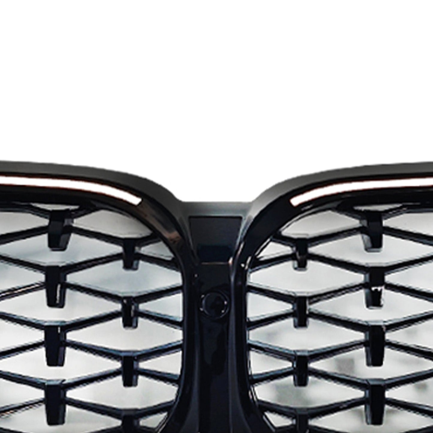 2021-2024 Fit BMW 5 Series G30 G38 Diamond Front Kidney Grill Grille Black