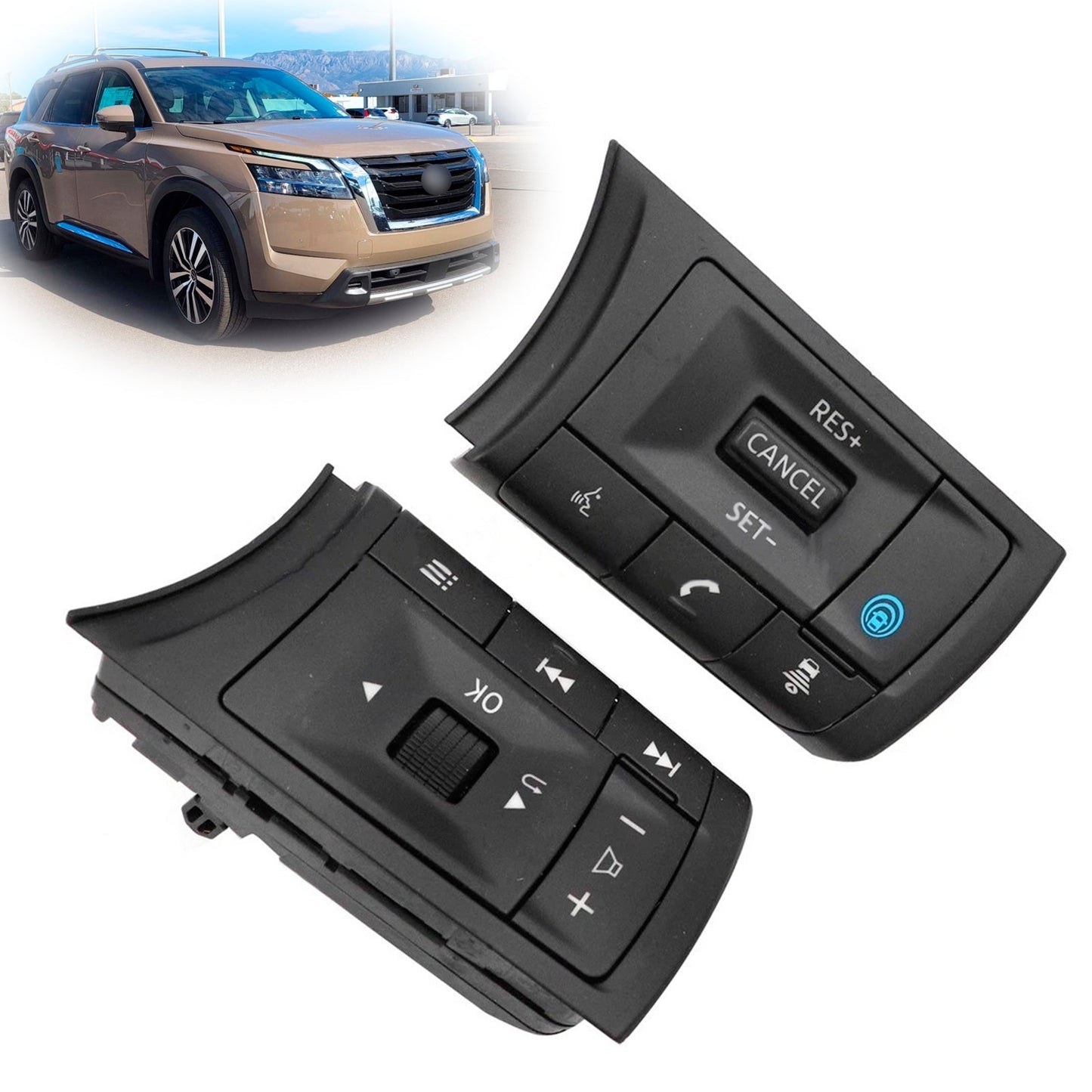 2022 For Nissan Rogue (Platinum, S, SL, SV) 1.5L L3 - Gas Steering Wheel Audio Volume Cruise Control Switch 25550-6RF6B