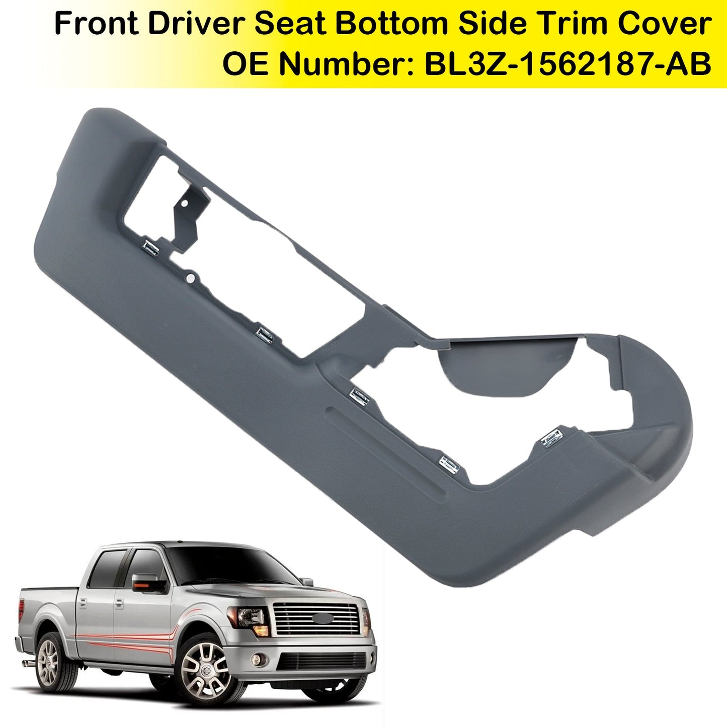 2011-2014 Ford F150 Front Driver Seat Bottom Side Trim Cover BL3Z-1562187-AB