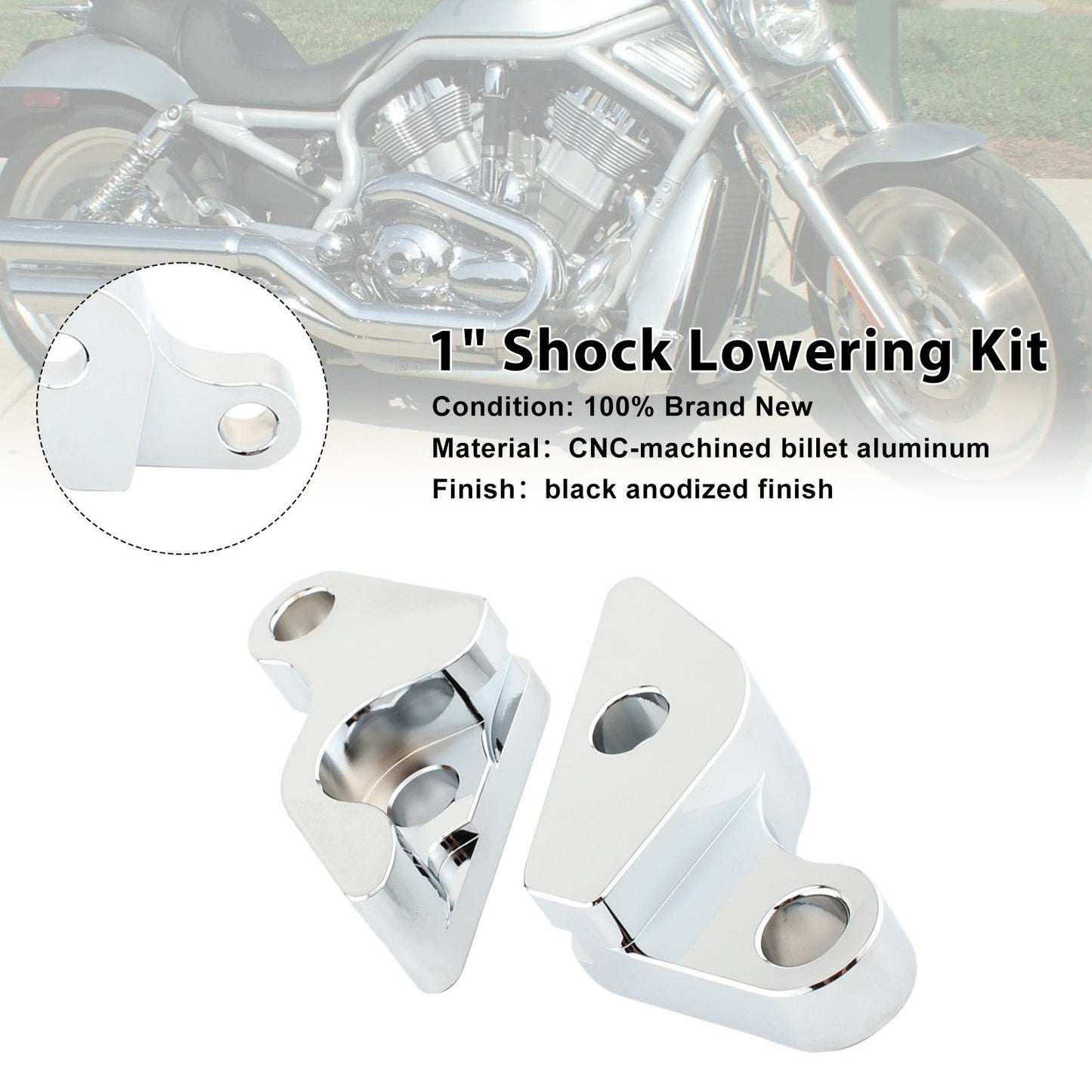2007-2017HARLEY VRSC V-ROD 1" Shock Lowering Kit