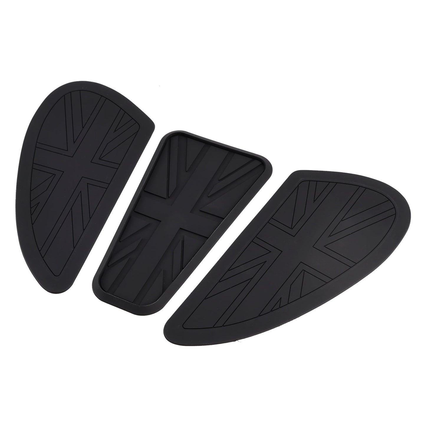 3x Fuel Petrol Tank Custom Knee Pads Union Jack For Bonneville T100 T120 Bobber