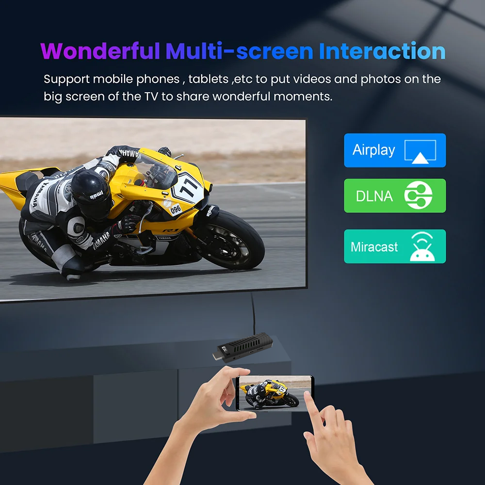 TVR3-S TV Stick Android14.0 Ram 1GB ROM 8GB Dongle Set-Top Box 4K Player TV BOX