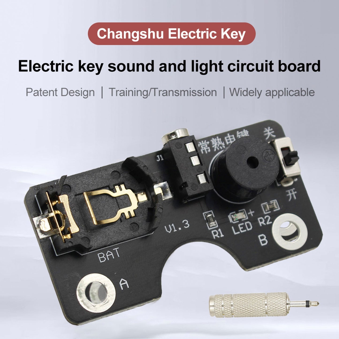 Morse Code CW Transmission Trainer Key Sound Light Circuit Board For Manual Key