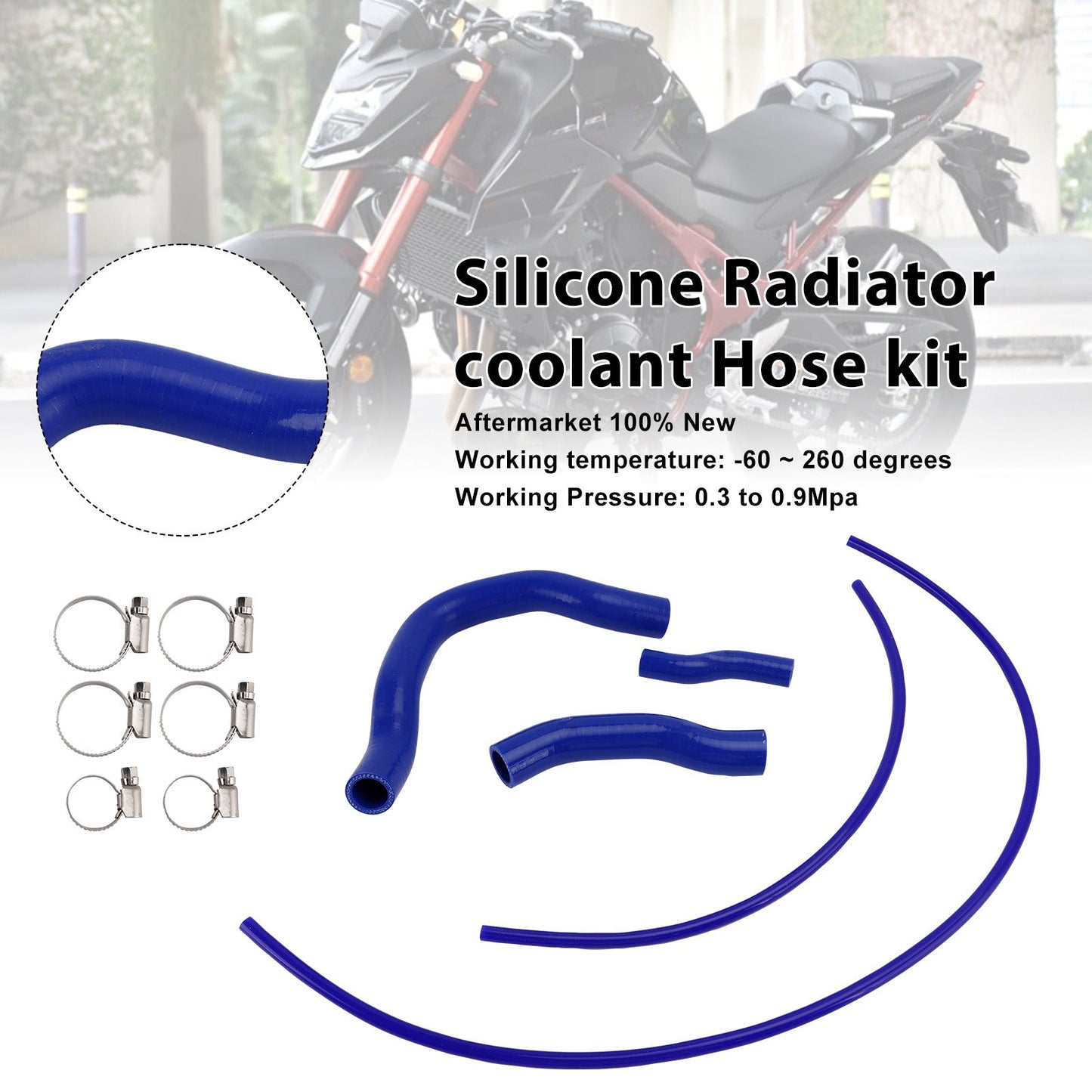 Silicone Radiator coolant Hose For Honda CB750 Hornet XL750 Transalp 23-25