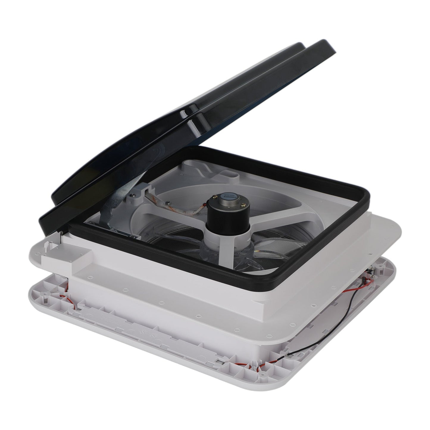 11" 360° Reversible RV Vent Fan replacement with LED and Stainless Steel Screen 12V Skylight