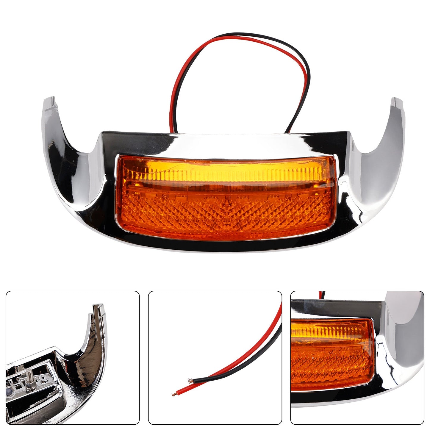 Front Fender Tip LED Lens Fit For Electra Glide Ultra Limited Low 2014-2023