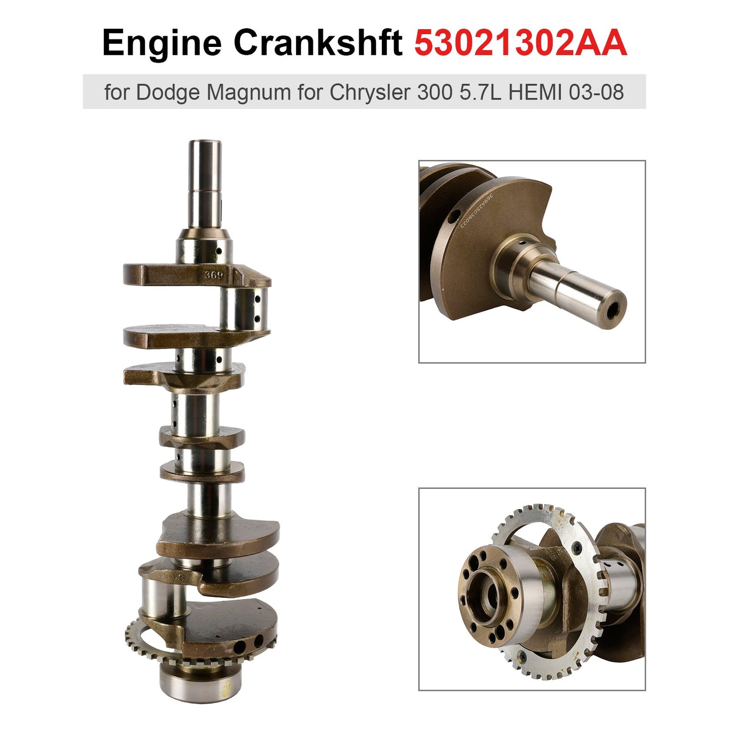 2006-2008 Jeep Grand Cherokee 5.7L Engine Crankshft 53021302AA 53021300AD