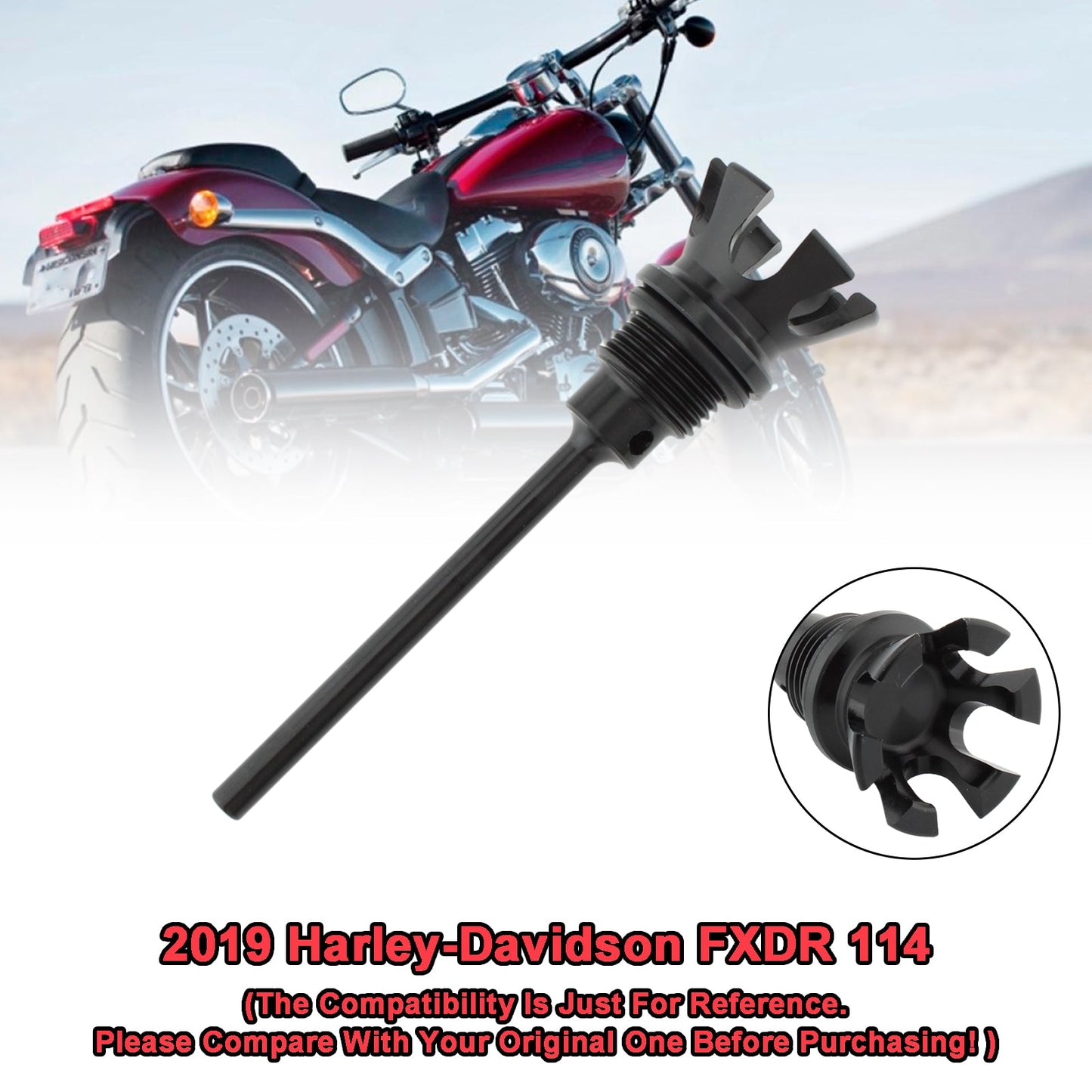 Oil Dipstick Tank Cap Plug Fit For Softail Road Glide Street Bob 1105-0022