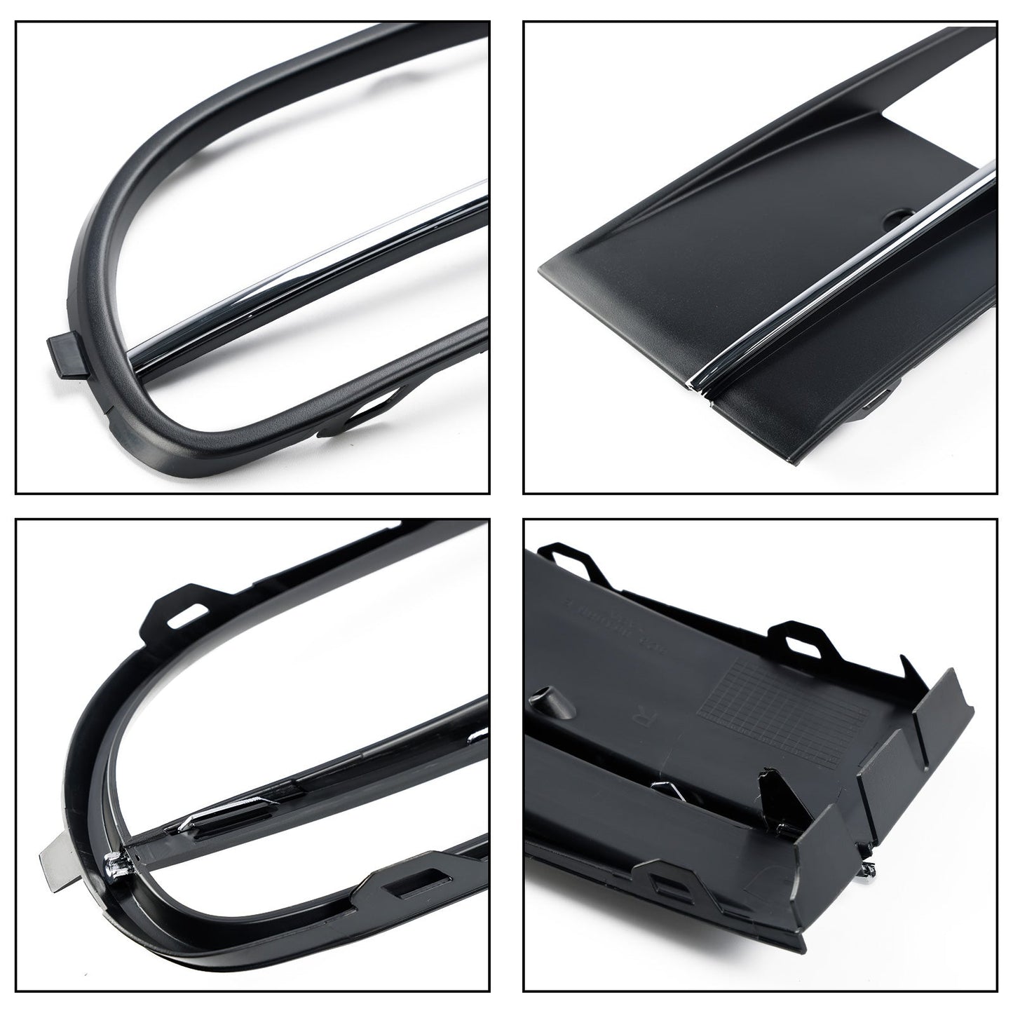 2012-2016 VW Beetle W/ Front Bumper Lower Grille + Fog Light Grill Chrome