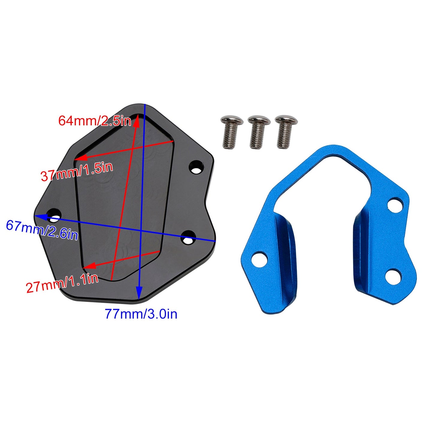 Kickstand Enlarge Plate Pad fit for TIGER 800/XC/XCA/XR/XRT 2010-2020 XCX 18-20