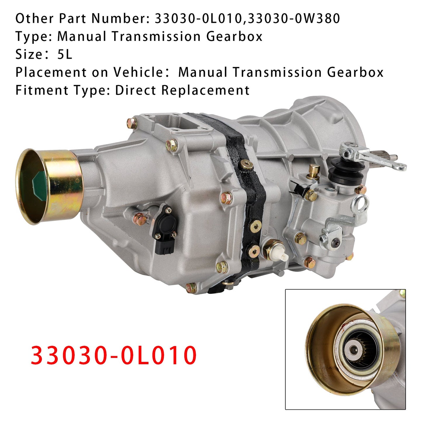 Car Engine 5L Manual Transmission Gearbox 33030-0L010 For Hiace LH200 LH212
