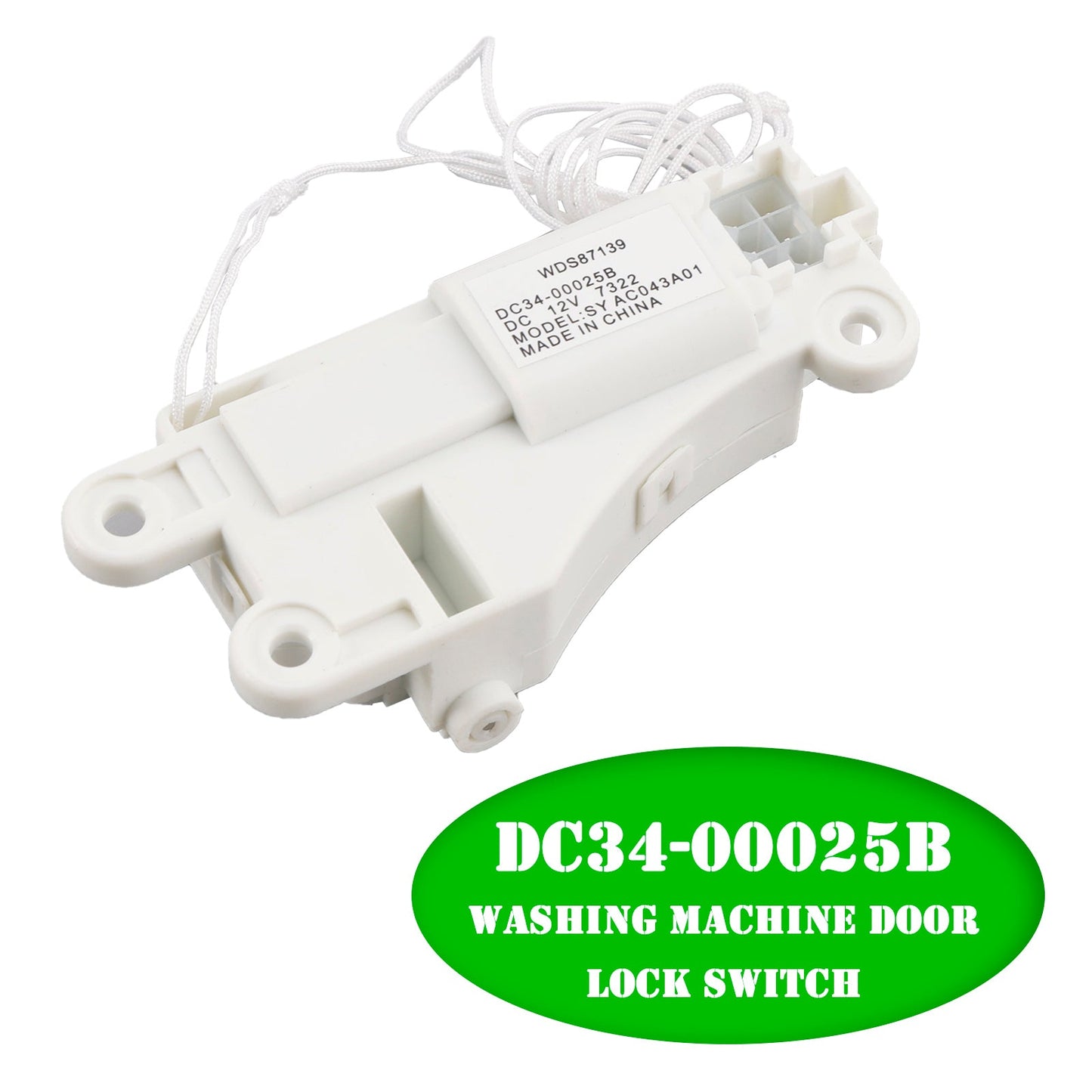 DC34-00025B Washing Machine Door Lock Switch Washer Door Lock Switch for Samsung