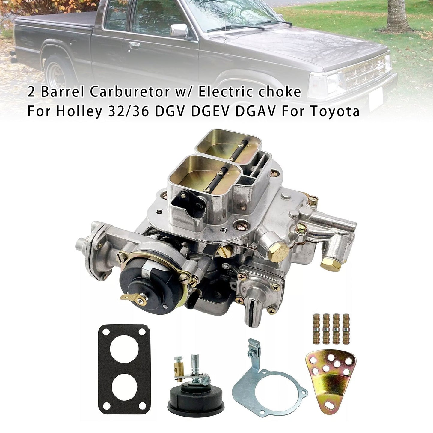 1986-1987 Mazda B2000 2.0L 2 Barrel Carburetor w/ Electric choke For Holley 32/36 DGV DGEV DGAV