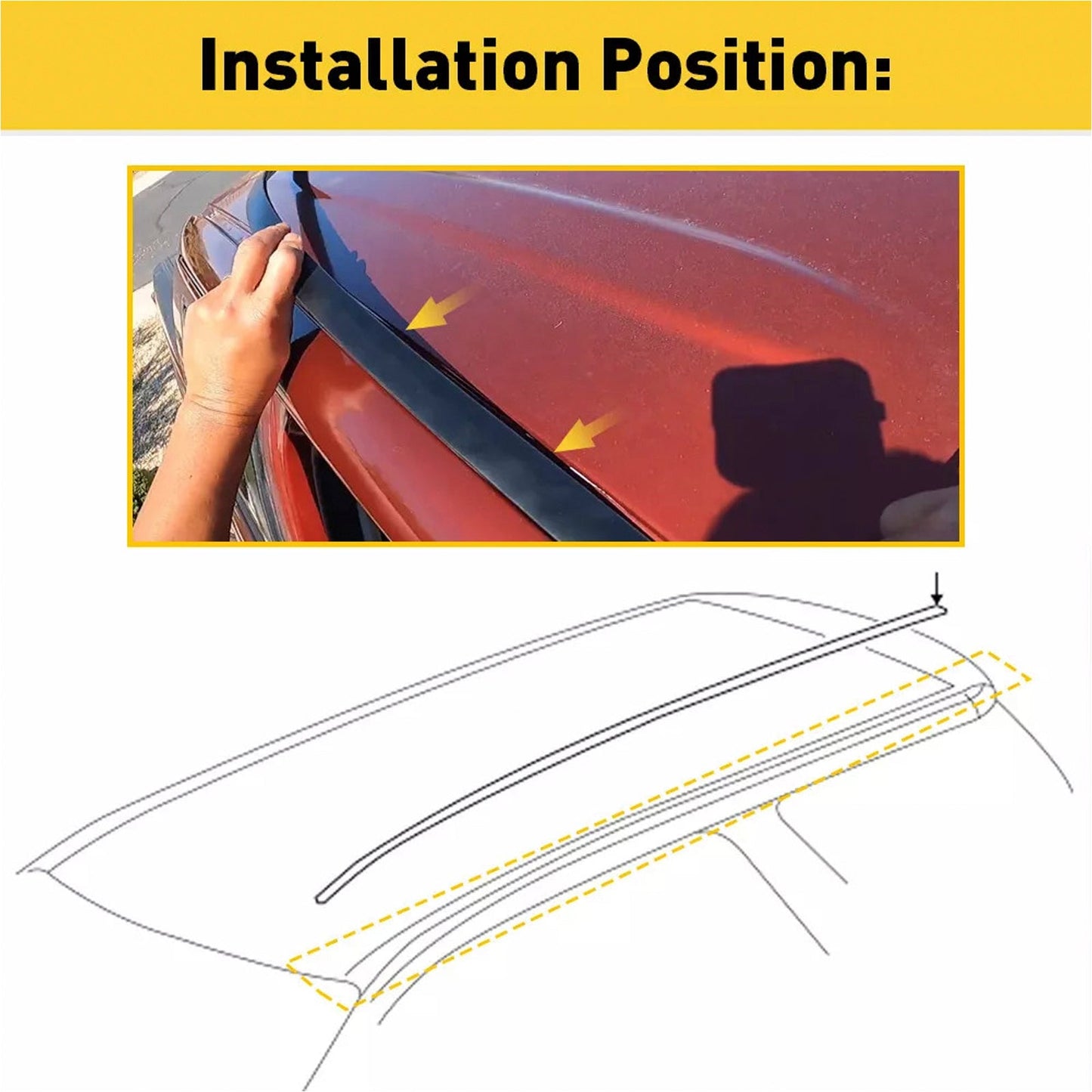 2007-2020 Toyota Tundra DOUBLE CAB 2PCS Roof Drip Molding Trim Left & Right Side Rubber