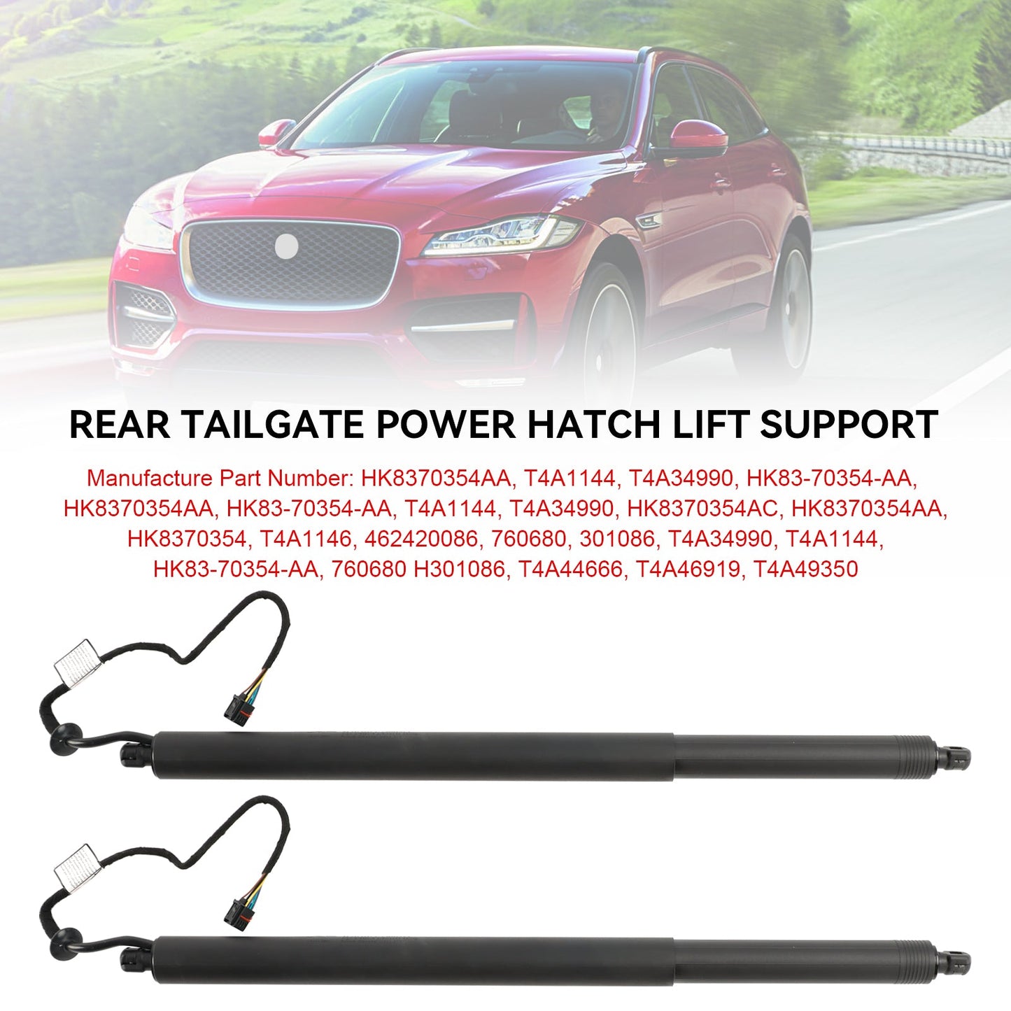 2016-2018 Jaguar F-Pace X761 2PCS Rear Electric Tailgate Struts HK8370354AA