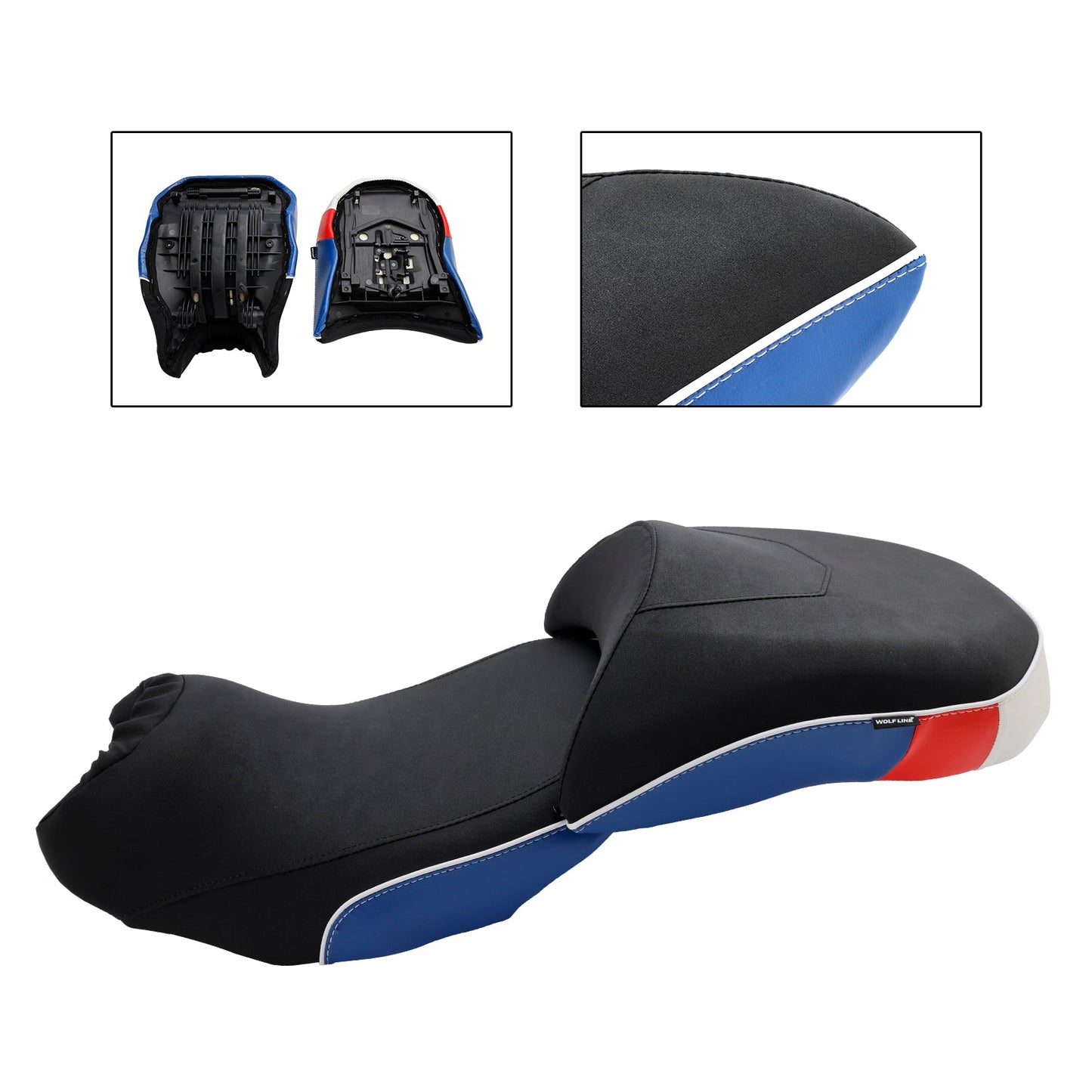 2014-2018 BMW R1200GS/GS ADV Complete Cushion Rider Passenger Seat Blue