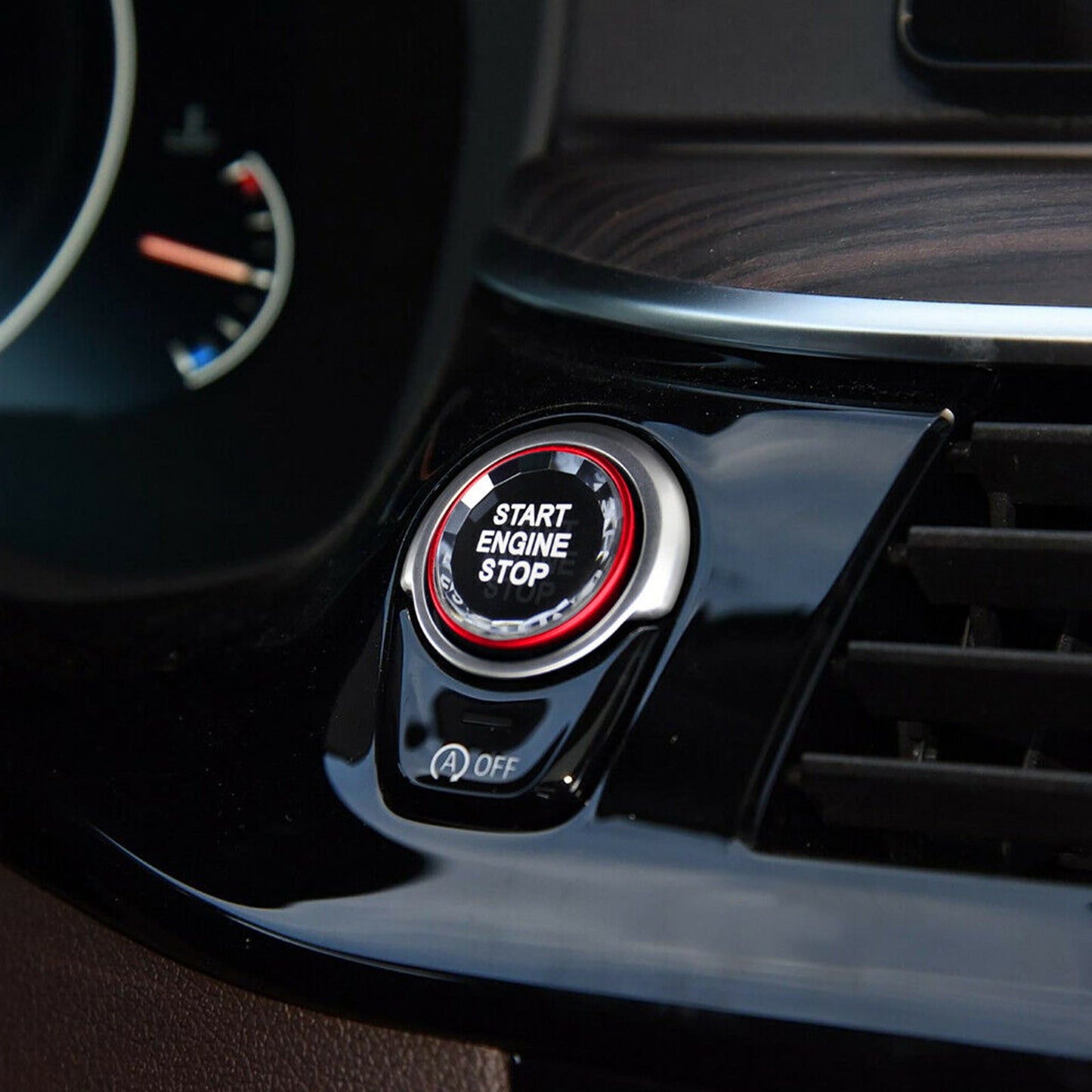 Engine Start Stop Switch Button Cover For BMW F Chassis F30 F31 F20 F21 Crystal
