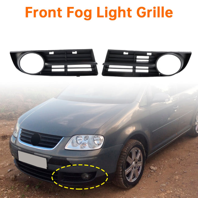 Front Bumper Foglight Grille Fit VW Caddy Life 2004-2010 Fit Touran 2003-2006