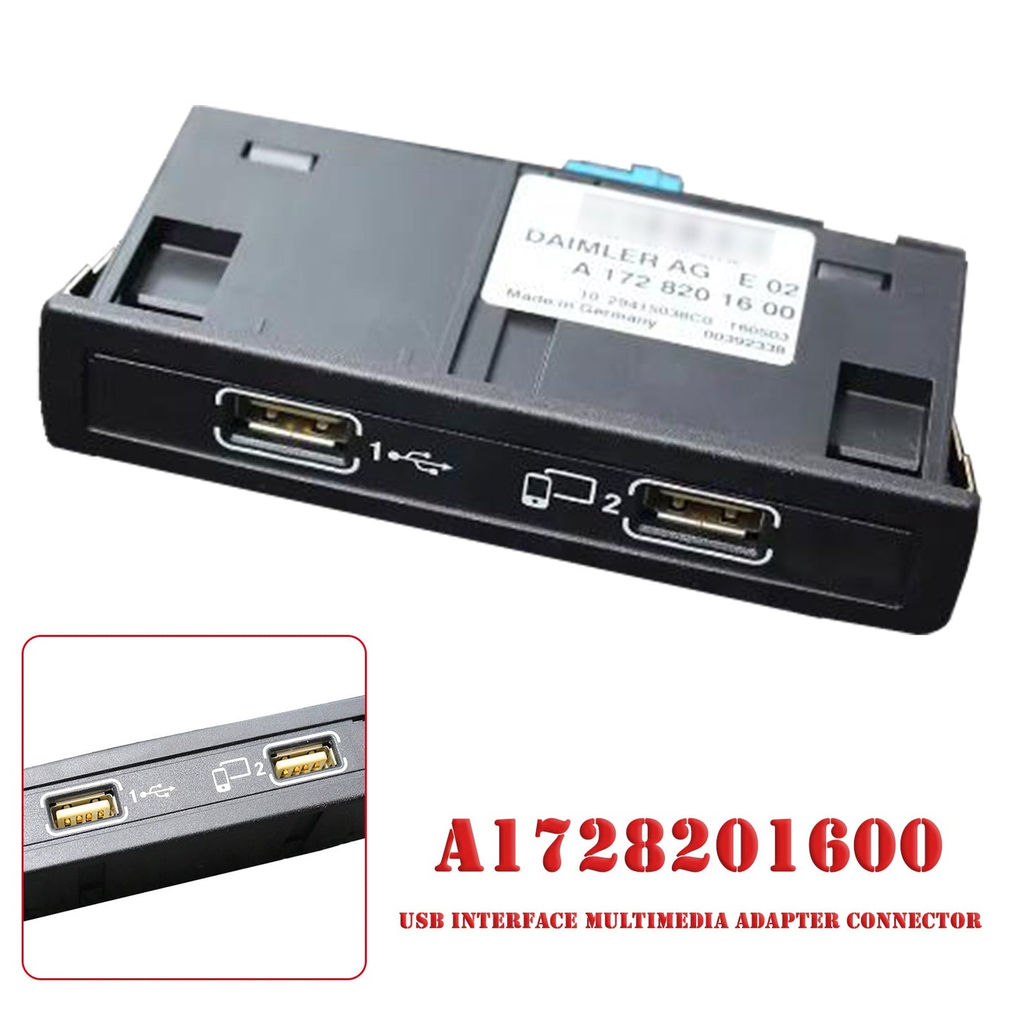 2012-2018 Mercedes-Benz SL (R231) USB Interface Multimedia Adapter Connector A1728201600