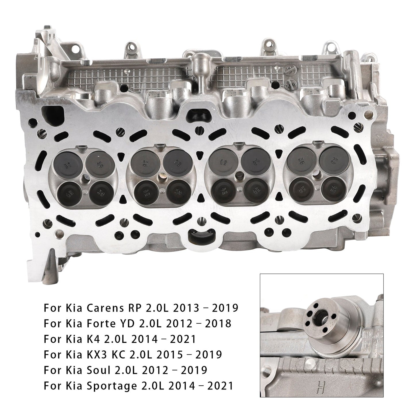 2014 Hyundai Sonata YF 2.0L 4-Cylinder GDI Cylinder Head Assembly G4NC 22320-2E000