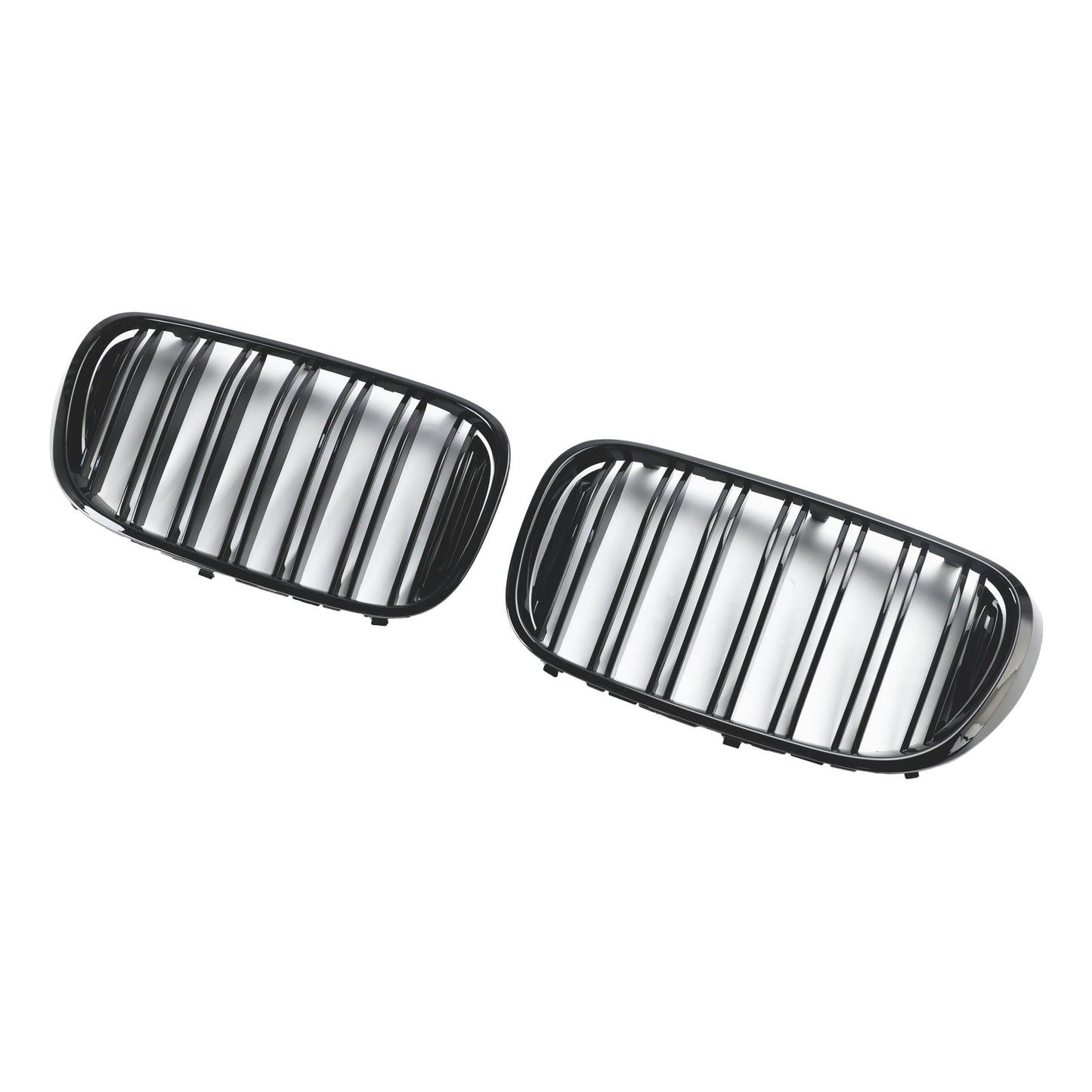 Black 2 Slat Front Kidney Grill Grille Fit For BMW 7 Series G11 G12 2016-18 Pre-LCI