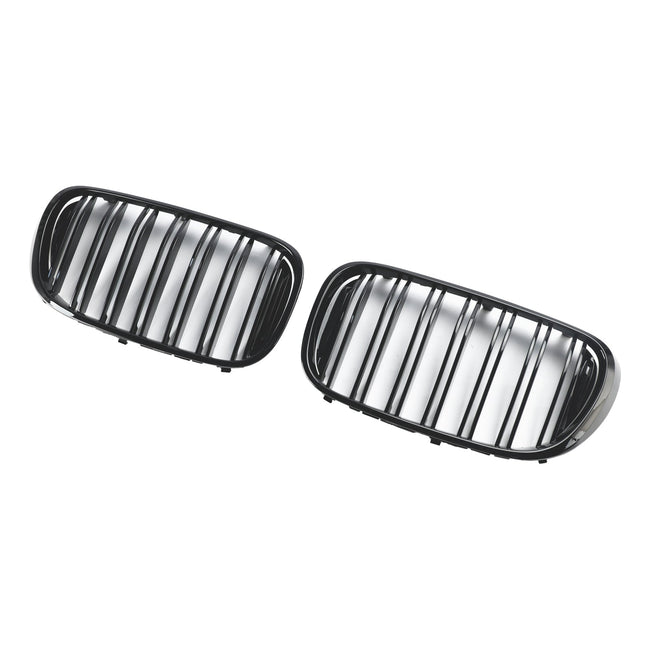 07.2015-01.2019 BMW 7 Series G11 Long-Wheel Base Pre-Facelift Black 2 Slat Front Kidney Grill Grille