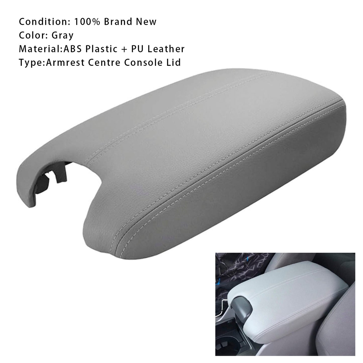 2008-2012 Honda Accord Gray Leather Armrest Centre Console Lid