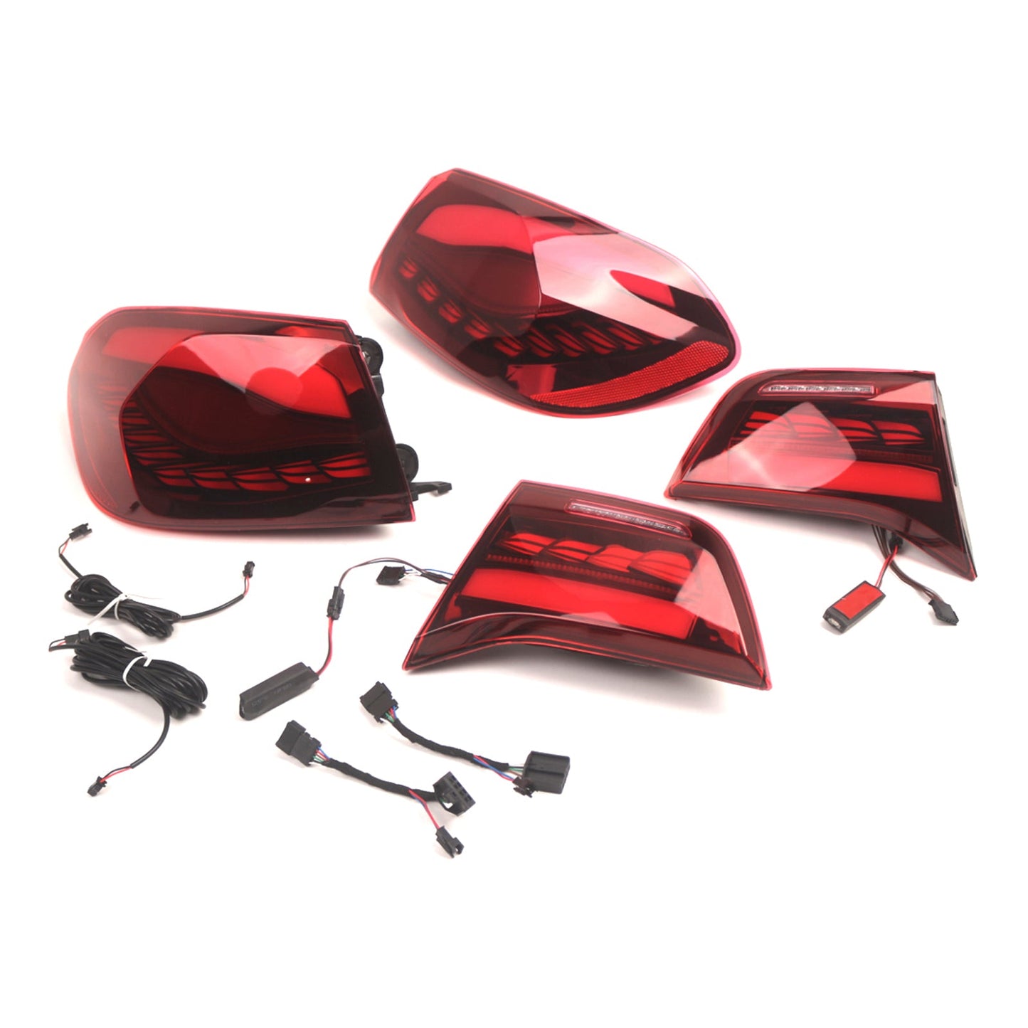 2014-2020 BMW M4 F82 F83 ( Sedan / Coupe / Convertible) L&R Red LED Tail Lights Rear Lamp Assembly 63217296100 63217296099