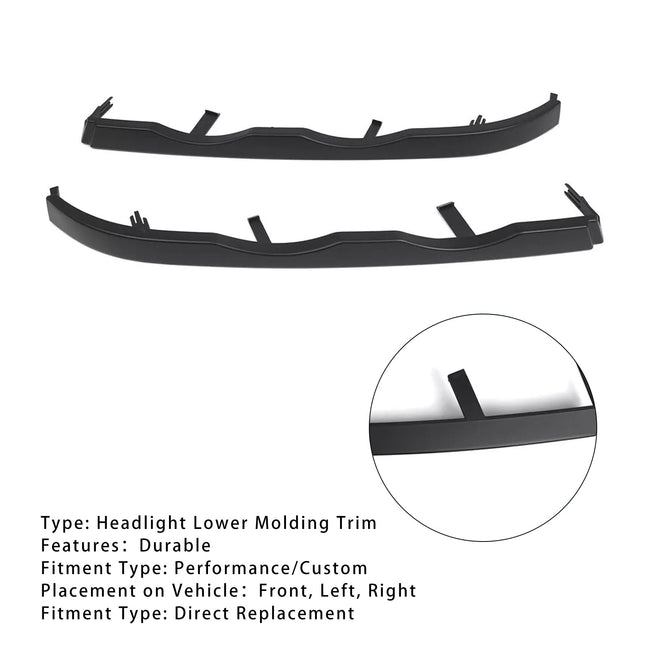 1998-2001 BMW 3 Series E46 4Door 2PCS Front Bumper Headlight Lower Molding Trim