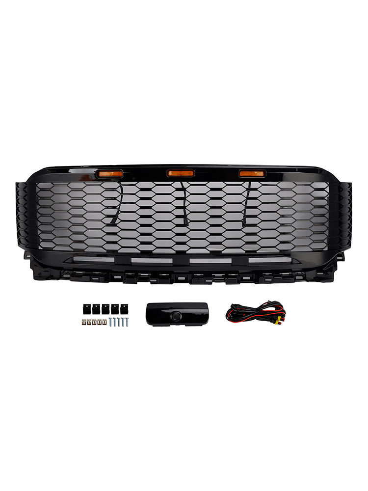 2021-2023 Ford F150 Raptor Replacement ABS Front Bumper Grille Grill W/ LED