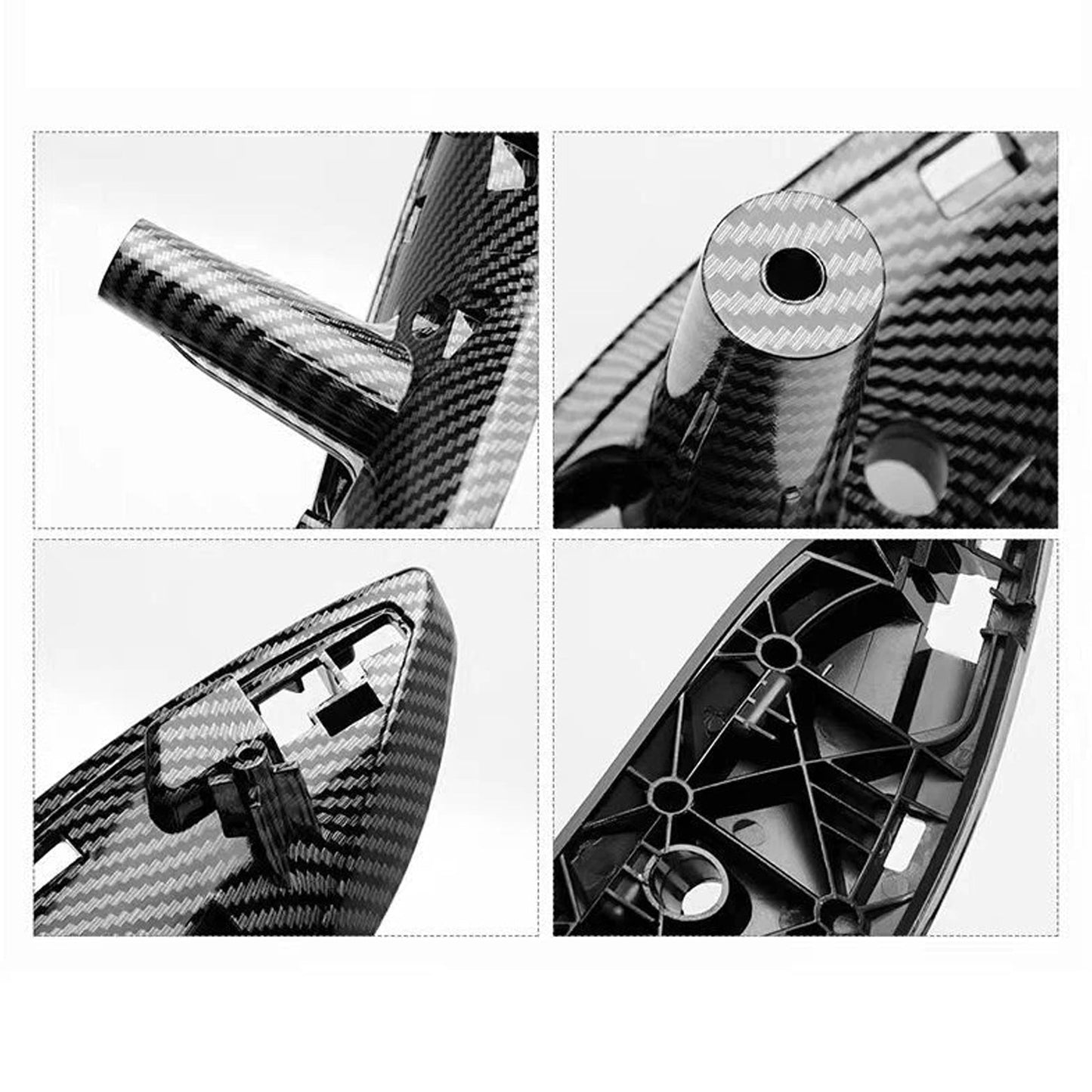 4PCS Carbon Inner Trim Door Pull Handle for BMW F30 F80 F31 F32 F33 F35