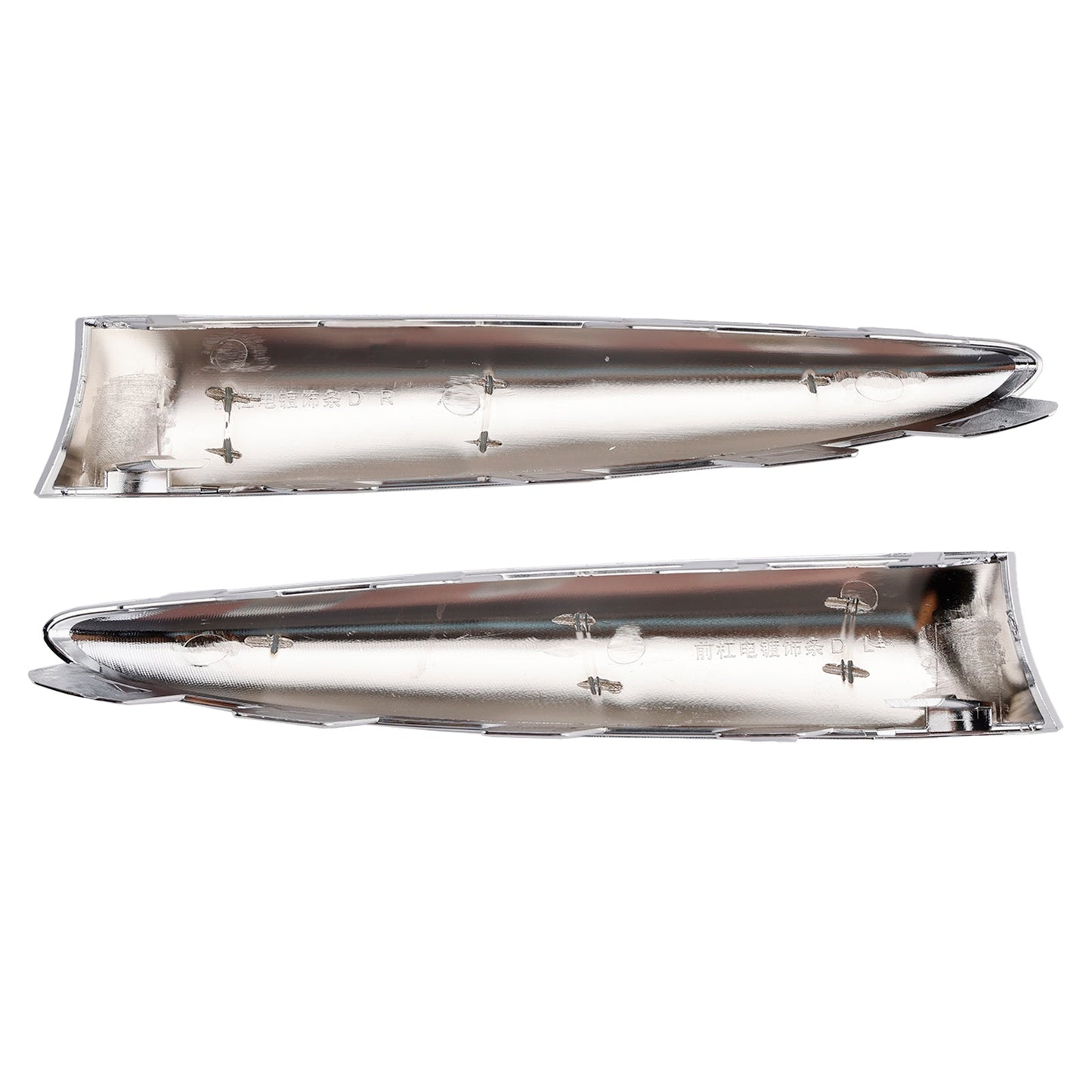 2015.08-2020 Fiat 500 Lounge Left & Right Front Bumper Moulding Chrome