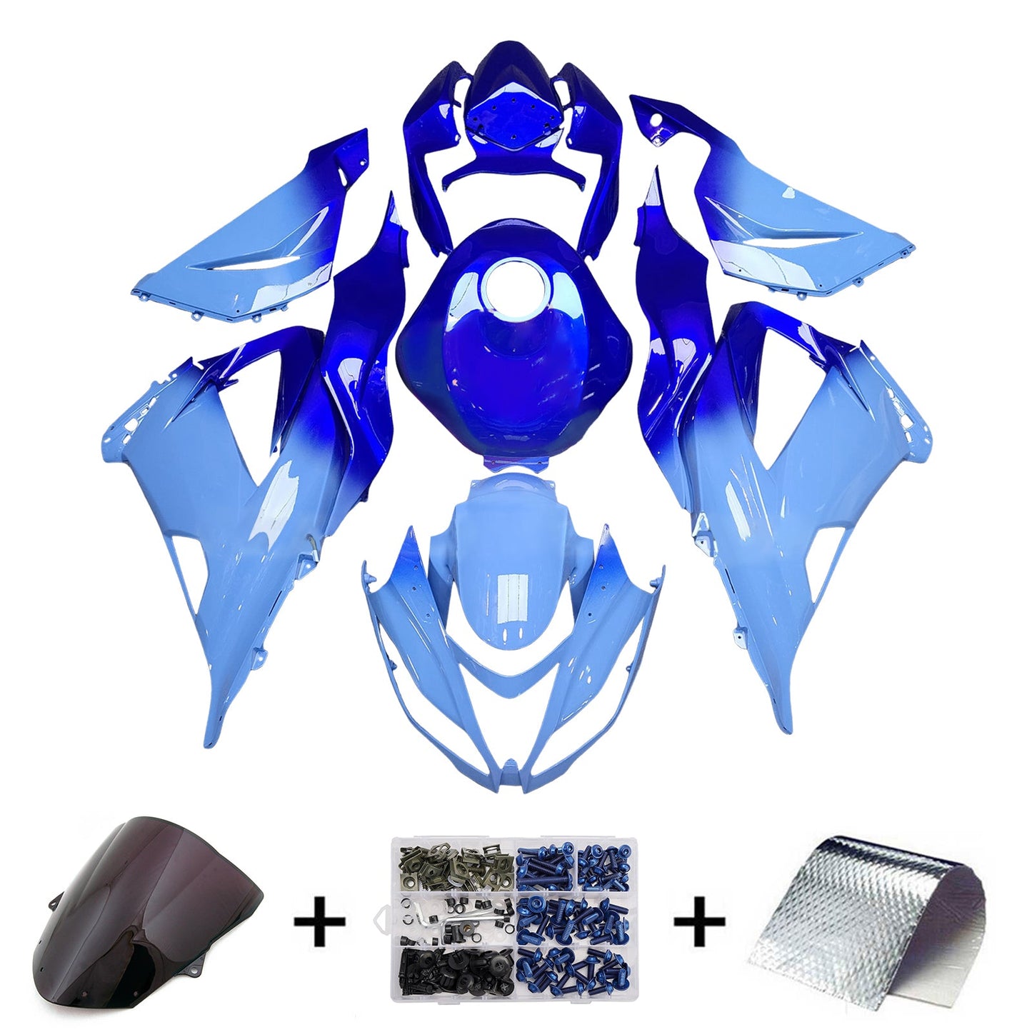 Injection Fairing Kit Bodywork Plastic ABS fit For Kawasaki ZX6R 636 2013-2018