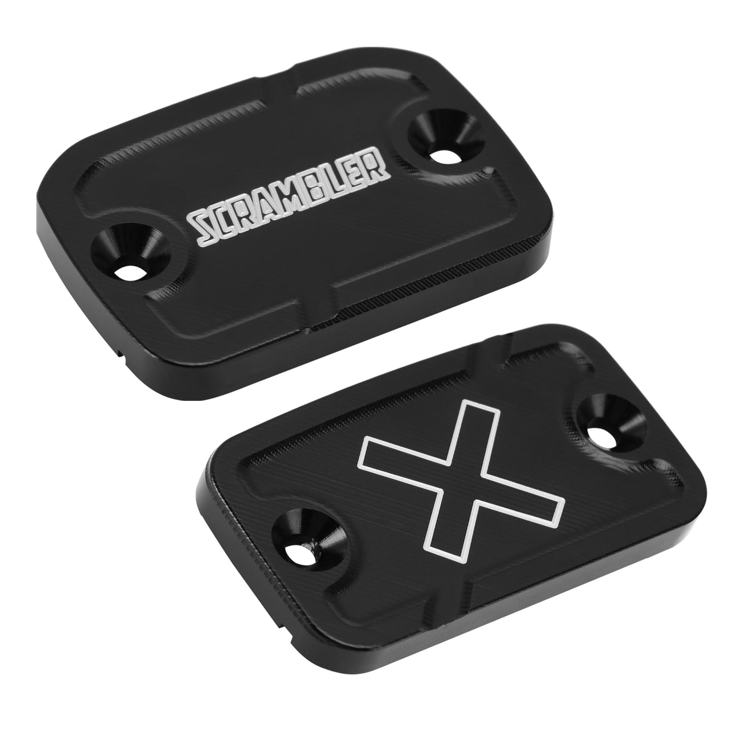 Black Brake Clutch Fluid Tank Caps For Ducati DesertX Scrambler 800 1100 2015+