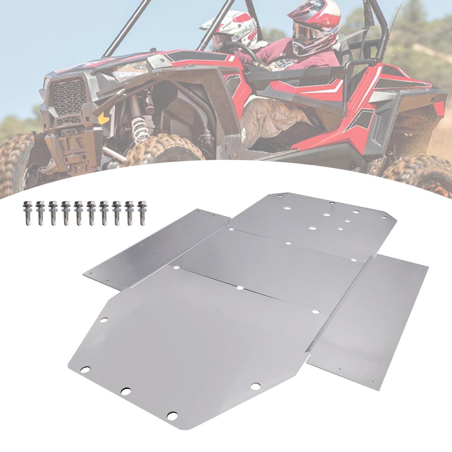 Aluminum Skid Plate Chassis Protector For Polaris Rzr 800 2008-2014 S 900 15-16