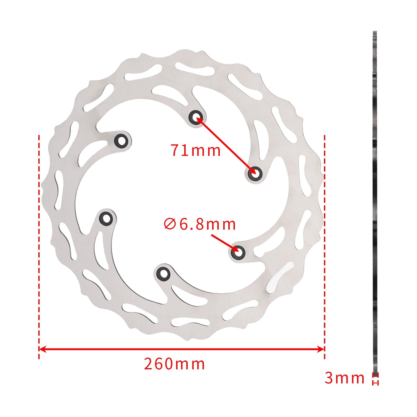 Front & Rear Brake Disc Rotor For 125 250 300 350 450 500 EXC XC SX SXF XCW