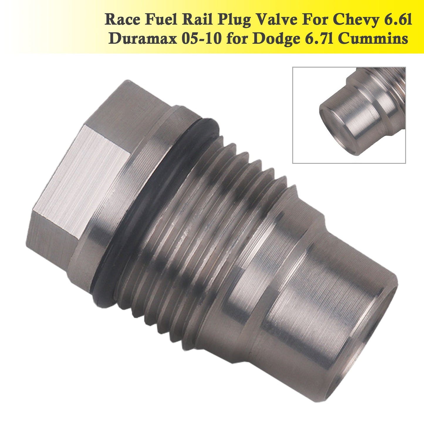 Race Fuel Rail Plug Valve For Chevy 6.6l Duramax 05-10 for Dodge 6.7l Cummins