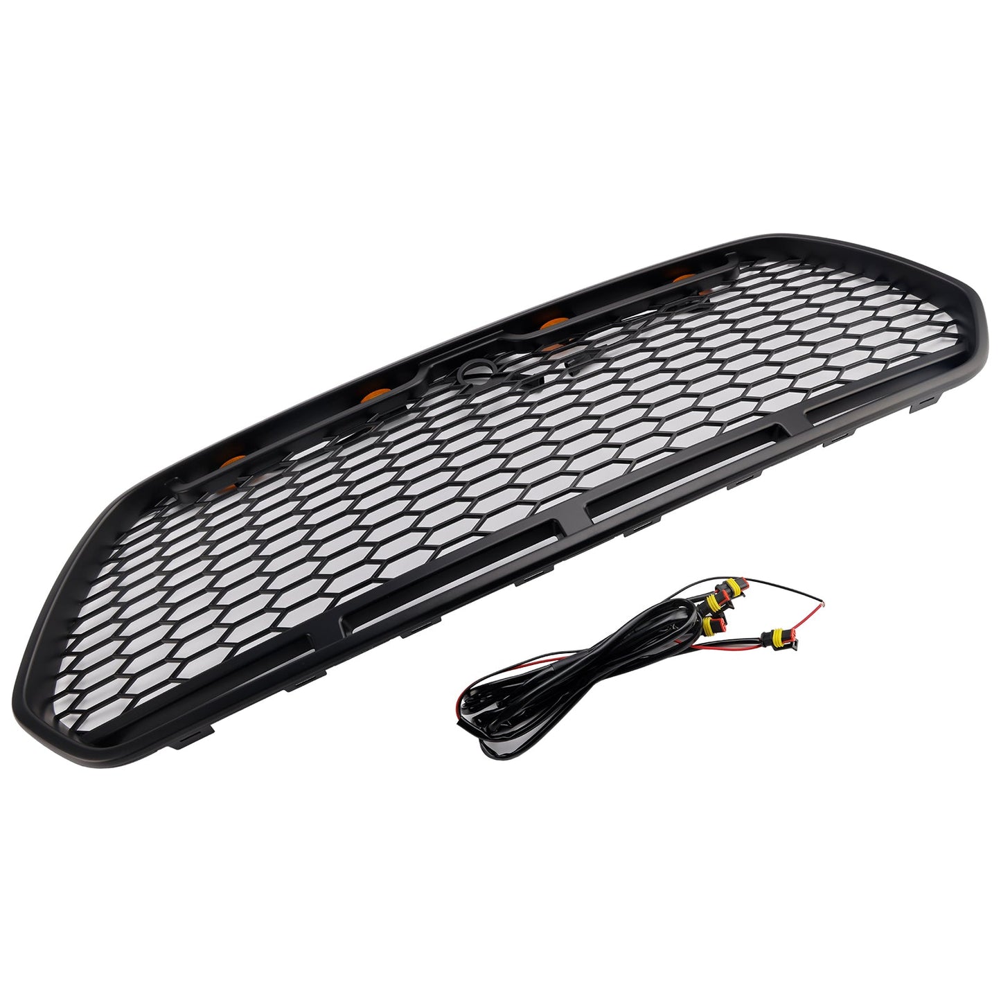 2015-2018 Ford Transit MK8 Raptor w/LED Matt Black Front Bumper Grill Grille