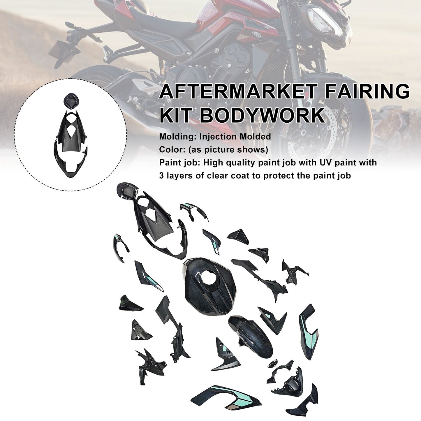 Injection Bodywork Fairing Kit for Street Triple 765 R/RS 2023-2025